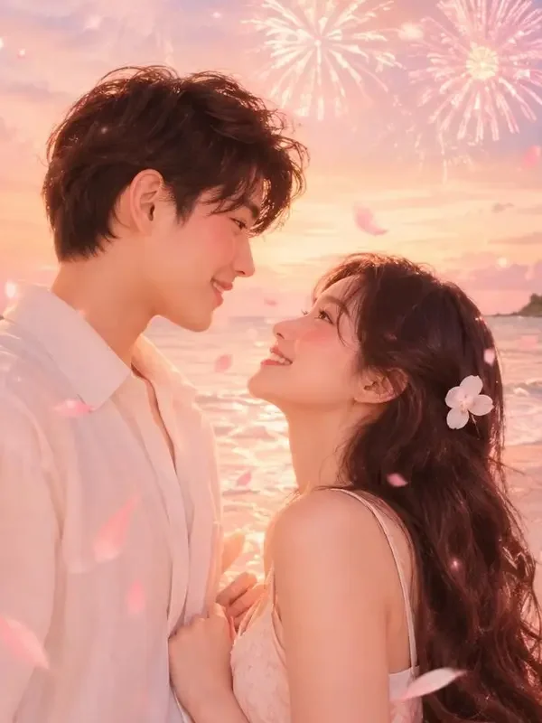 传媒短剧《一吻定情的夏天》封面海报